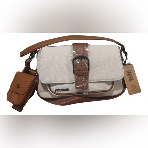 Steve Madden Btorrid Crossbody Cream Satchel, NWT. - Picture 3 of 5